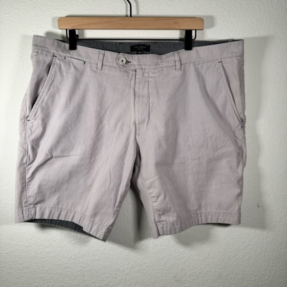Ted Baker Men's Shorts Size 40R Cotton Flat Front Chino Shorts‎